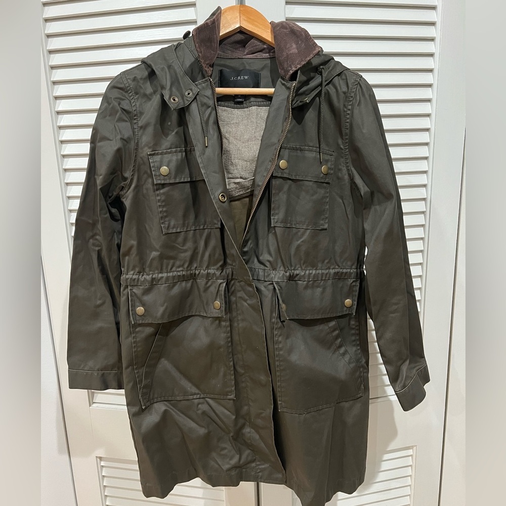 J Crew waxed cotton jacket, size XS (runs oversized)
